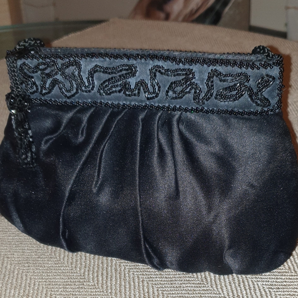 Carla Marchi Black Evening Bag w/Beads - Picture 7 of 16